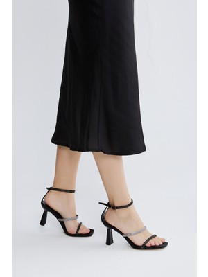 Valmenti Viola Kadın Siyah Multi Vegan Topuklu Sandalet 960 2398 Bn Sndlt Y23