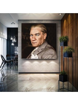 SML Tablo Mustafa Kemal Atatürk Karizma Portre Büyük Önder Kanvas Tablo