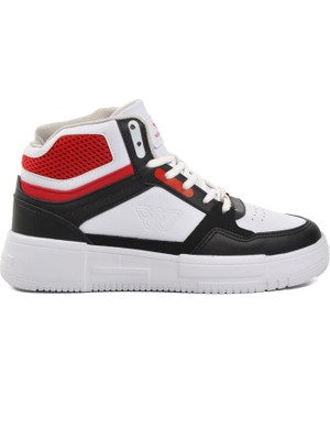 Walkway Berry Hi Beyaz-Siyah-Kırmızı Bağcıklı Unisex Hi Sneaker