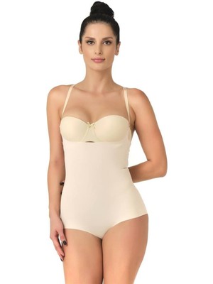Emay Ten Lazer Kesim Göğsü Açık Slip Korse