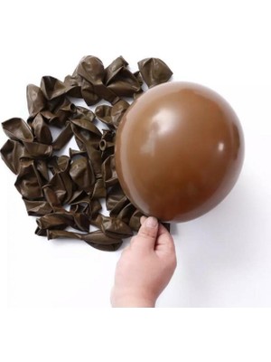 Kidspartim 100 Lü Balon Pastel Kahverengi 6 Inc