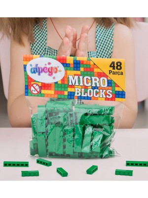 Fotomciy Alpego 48 Parça Kırmızı Renk Eğitici Mikro Blok