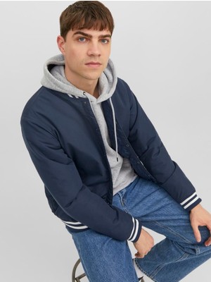 Jack & Jones Jjwarrıor College Bomber Erkek Lacivert Mont 12243232-Navy