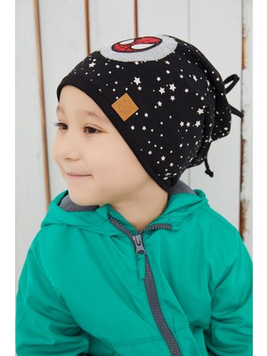 Babygiz Pamuklu Yumuşak Çift Katlı Penye Spiderman Çocuk Bebek Şapka Bere
