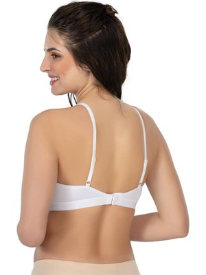 Emay Beyaz Lazer Kesim Yapıştırma Iz Yapmaz Sütyen