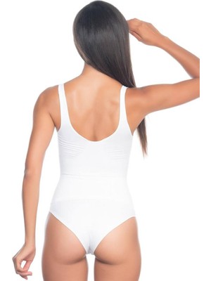 Emay Beyaz Kalın Askılı Body Korse