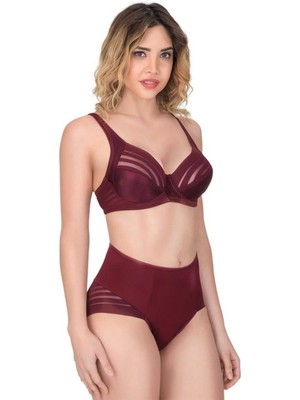 Emay Bordo Toparlayıcı Sütyen Takım