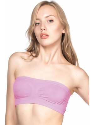 Emay Fuşya Soft Straplez Büstiyer