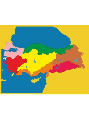 Balatoyz Montessori Türkiye Bölgeler Haritası Kontrol Kartı
