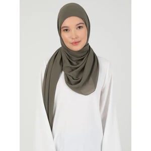 Hijablı Şifon Şal - Kına Yeşili - Ecardin