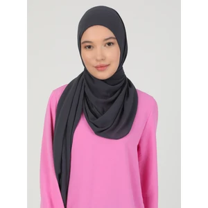 Hijablı Şifon Şal - Antrasit - Ecardin