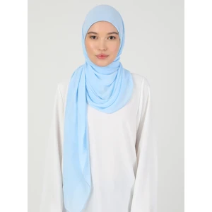 Hijablı Şifon Şal - Bebe Mavisi - Ecardin