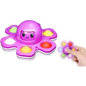 Ahtapot Stres Çarkı Popit 3 Fraklı Yüz Şekli