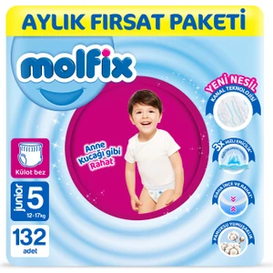Pants Bebek Bezi 5 Beden Junior Aylık Fırsat Paketi 132 Adet