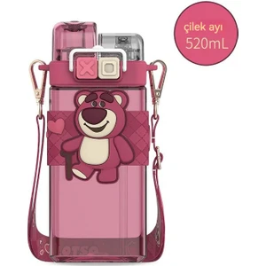 Çift Içme Saman Bardağı-Çizgi Film Plastik Su Bardağı Çocuk Alıcıları Okula Gidiyor Su Isıtıcısı 520ML (Yurt Dışından)