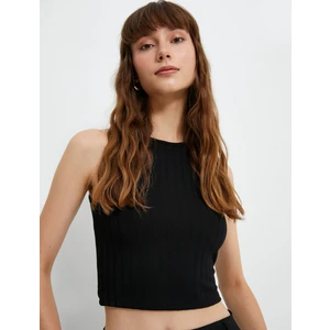 Crop Atlet Bisiklet Yaka Kolsuz