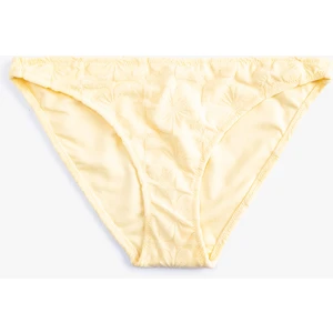 Çiçek Dokulu Bikini Altı Normal Bel
