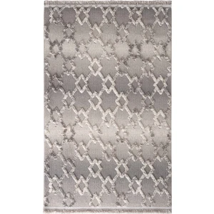 Cool Halı Sakura 2203 Gri Hav Toz Vermez Etnik Desenli Modern Bukleli Salon Halısı