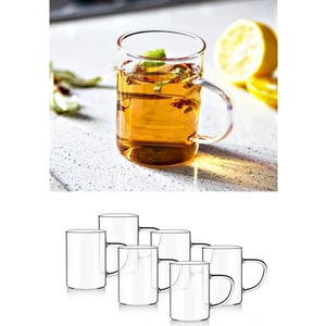 Simya Home Isıya Dayanıklı Cam Bardak Termisil Kupa 200 ml 6'lı