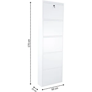 Ata Group 5'li Kilitli Beyaz Ayakkabılık