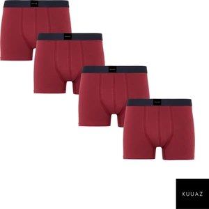 4'lü Bordo Erkek Boxer
