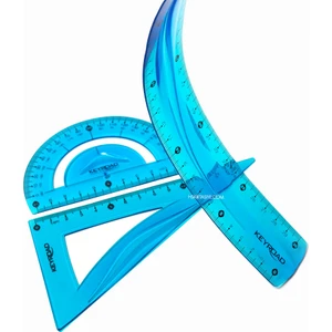 30 cm Esnek Kırılmaz Cetvel Gönye Seti