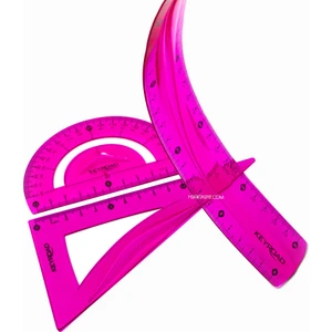 30 cm Esnek Kırılmaz Cetvel Gönye Seti