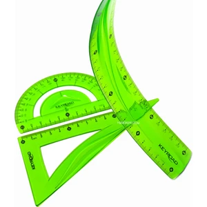30 cm Esnek Kırılmaz Cetvel Gönye Seti