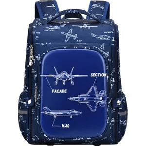 Ilkokul Öğrencileri Karikatür Okul Çantası Erkek 1-3-6 Sınıf Hepsi Bir Arada Açık Büyük Kapasiteli Çocuk Çantası (Yurt Dışından)