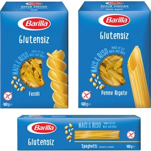 Glutensiz Makarna 3 Lü Set Penne, Fusulli ve Spagetti 400 gr