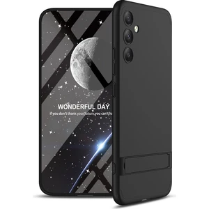 Case 4U Samsung Galaxy A54 Kılıf 3 Parçalı Tam Koruma Sert Mika Ays Kapak Siyah