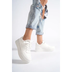 MBNK160-BB Kadın Kalın Taban Beyaz/beyaz Sneaker & Spor Ayakkabı