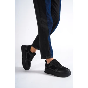 MBNK160-SS Kadın Kalın Taban Siyah/siyah Sneaker & Spor Ayakkabı
