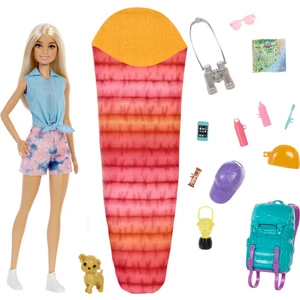 Kampa Gidiyor Oyun Seti Barbie (29 Cm, Sarışın) Ve Hayvan Dostu Yavru Köpek, Uyku Tulumu, 10 Adet Kamp Aksesuarı, 3-7 Yaş Arası Hdf73