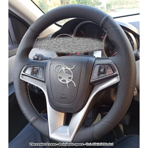 Chevrolet Aveo Araca Özel Deri Direksiyon Kılıfı (Noktalı Düz)