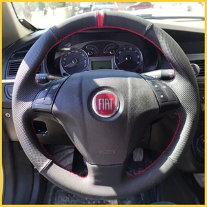 Fiat Linea Araca Özel Direksiyon Kılıfı (Nubuk Noktalı Yüzüklü)