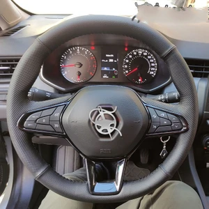 Renault Clio 5 Araca Özel Direksiyon Kılıfı (Noktalı Düz)