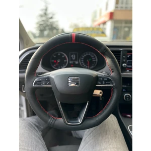 Seat Ibiza Direksiyon Kılıfı (Noktalı Nubuk)