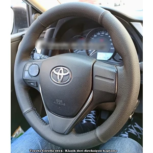 Toyota Corolla E190 2013-2018 Araca Uyumlu Direksiyon Kılıfı (Mat Model)