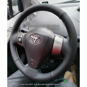Toyota Yaris 2010 Araca Uyumlu Direksiyon Kılıfı (Soft Noktalı)