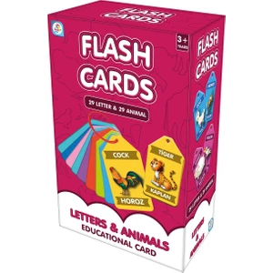 Türkçe - Ingilizce Eğitim Oyunu Flash Kartlar Ilk Kelimelerim Hayvanlar 24 Parça