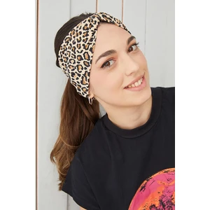 Eşşiz Leopar Desenli Bandana Saç Bandı Ekstra Yumuşak Esnek Doğal Pamuklu Penye