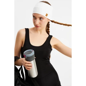 Beyaz Kadın Pamuklu Kaşkorse, Kaymaz, Terletmez, Ultra Hafif, Spor Saç Bandı Bandana Buff