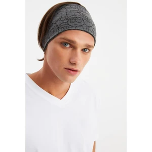 Füme Erkek Pamuklu Penye, Kaymaz, Ultra Hafif, Spor Geniş Saç Bandı Bandana Buff