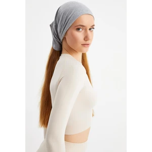 Açık Gri Kadın 4 Fonksiyonlu Koruyucu, Pamuklu, Esnek, Terletmez, Bandana, Boyunluk, Buff, Maske