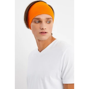Turuncu Erkek Pamuklu Penye, Kaymaz, Ultra Hafif, Spor Geniş Saç Bandı Bandana Buff