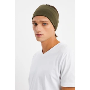 Haki Erkek Pamuklu Penye, Kaymaz, Ultra Hafif, Spor Geniş Saç Bandı Bandana Buff