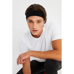 Siyah Erkek Pamuklu Penye, Kaymaz, Terletmez, Ultra Hafif, Spor Saç Bandı Bandana