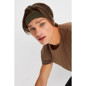 Haki Erkek Pamuklu Penye, Kaymaz, Terletmez, Ultra Hafif, Spor Saç Bandı Bandana