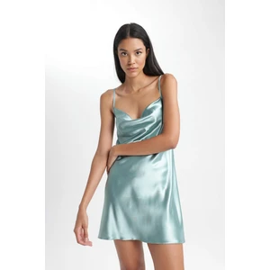 Fall in Love Regular Fit Degaje Yaka Bride Saten Gecelik A8536AX23SM